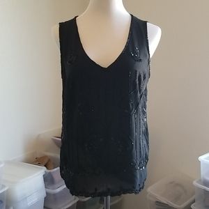 3/$25 💯% silk Banana Republic semi sequin blouse